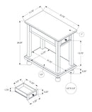 Accent End Table with Storage Drawer in Espresso Finish by HouseOfZazla
