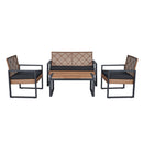 4 Piece Patio Furniture Set With Acacia Wood Table Top And Cushions by Unique Piece Furniture