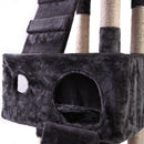 67" Multi-Level Cat Tree Tower, Kitten Condo House with Scratching Posts, Kitty Play Activity Center, Gray