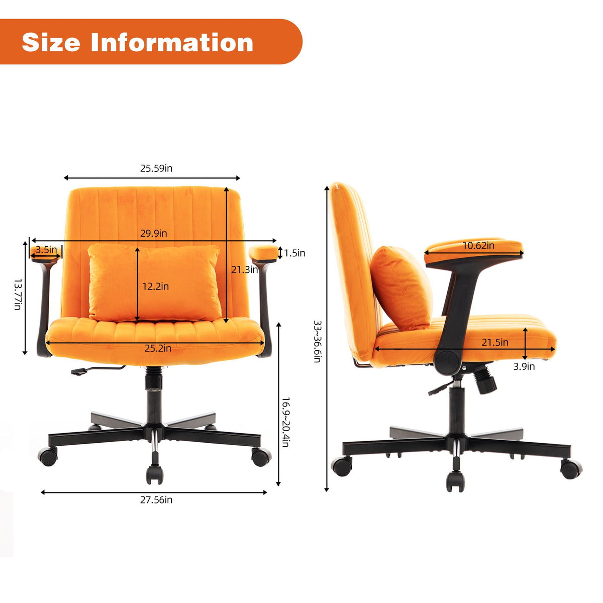 Criss Cross Armrest Office Chair With Wheels, photo 39 of 40