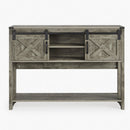 Farmhouse Entryway Table With Sliding Barn Door by HouseOfZazla