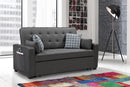 William - Sleeper Sofa With 2 USB Charging Ports And 4 Accent Pillows - Gray by HouseOfZazla