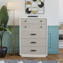 Valencia - 5 Drawer Dresser - White / Gray by Unique Piece Furniture
