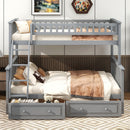Bunk Bed With Drawers, Convertible Storage Bed by Unique Piece Furniture