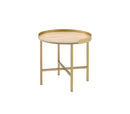 Mithea - End Table - Oak / Gold by HouseOfZazla
