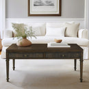 Fluted 2 Drawer Coffee Table - Brown