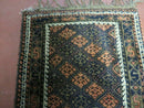 2' X 3' Antique Handmade Pakistani Bokhara Turkoman Balouchi Wool Rug Mat Nice