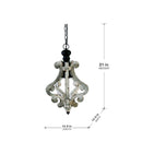 Farmhouse Chandeliar Distressed Pendant French Country Wood Chandelier For Living Room Foyer, Bulb Not Included - Antique Cream by HouseOfZazla