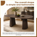 Walnut-Colored Wooden Dining Table