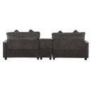Modern Sectional Sofa With Removable Ottomans, USB Ports by HouseOfZazla