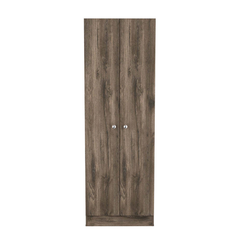 Brookvale 8-Shelf 2-Door 2-piece Kitchen Set, Kitchen Island and Pantry Cabinet Dark Brown