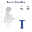 Ceramic Pedestal Bird Bath for Outdoor Garden