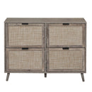 4 Door Shoe Rack, Freestanding Modern Shoe Storage Cabinet