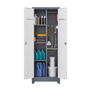 Lockers With Locking Doors, Adjustable Shelves, High Broom Tool Storage Cabinet by HouseOfZazla