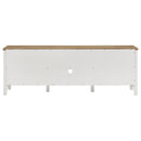 Hollis 2-door Wood 67-inch TV Stand with Drawer Brown and White
