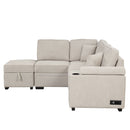 Sleeper Sofa Bed, 2 In 1 Pull Out Sofa Bed L Shape Couch With Storage Ottoman For Living Room, Bedroom Couch And Small Apartment by HouseOfZazla