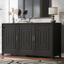 TV Stand For TVs Up To 65", Modern Entertainment Center Media Console Cabinet With 2 Spacious Storage Space, Solid Wood Legs For Living Room by HouseOfZazla