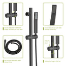 16" Rain Shower Head Systems, with 26.18 inch Adjustable Angle Slide Bar, Oil Rubber Bronze, Ceiling Mounted shower