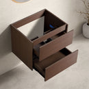 Bathroom Vanity With Basin Wall Hang Storage - Brown / Brown / White by HouseOfZazla