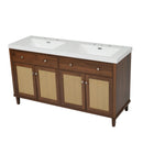 Bathroom Vanity With Double Sink, Large Storage Space by HouseOfZazla