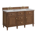 James Martin Lorelai 60" Double Bathroom Vanity, Mid-Century Walnut