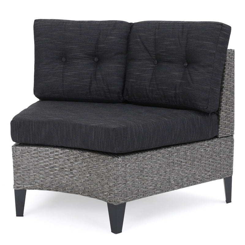 Outdoor U-Shaped 6 Seater Patio Sofa Set (Set of 6, without table)