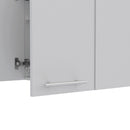 Wall Cabinet Four Doors, With Two Internal Shelves And Internal Plate And Glass Organizer - White by Unique Piece Furniture