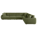 Elysia 6-piece Chenille Upholstered Modular Sectional Sofa Green