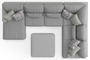Titan - Sectional With Comfort Coil Seating, Cocktail Ottoman And Accent Pillows Included