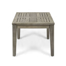 Dexterity Outdoor Square Side Table with Wood Frame - Gray by HouseOfZazla