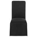 Shawna Upholstered Skirted Side Chair Black (Set of 2)