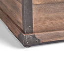 Outdoor Patio Rectangle Gas Burning Fire Pit - Wood Pattern by HouseOfZazla