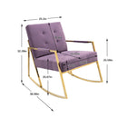 Accent Chair, leisure rocking chair with stainless steel feet