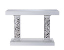 Lachina - Glam Mirrored Faux Gems Console Table - Silver by HouseOfZazla