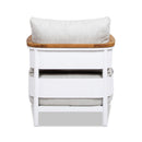 Rhodes 29" Upholstered Teak & Aluminum Patio Arm Chair Birch