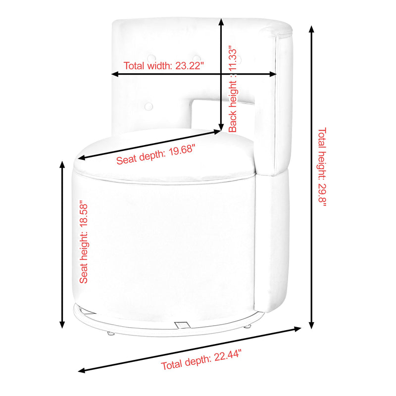 360 degree Swivel Accent Chair with Storage Function, Velvet Curved Chair with Gold Metal Base for Living Room, Nursery, Bedroom