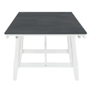 6-Piece Classic Dining Table Set, Rectangular Extendable Dining Table with two 12"W Removable Leaves and 4 Upholstered Chairs & 1 Bench for Dining Room (Gray+White)