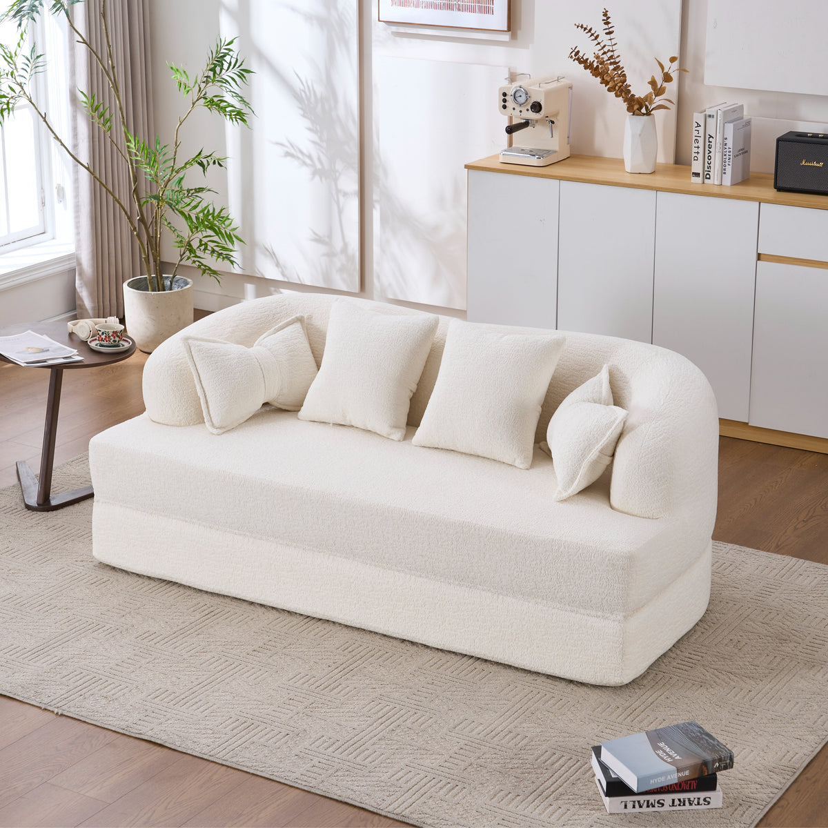 2-in-1 Foldable Sofa Bed with 4 Pillows, photo 9 of 10