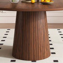 47 Inch Round MDF Dining Table for 4, Modern Farmhouse Style by HouseOfZazla