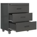 Heavy Duty Metal Storage Cabinet With Wheels 3 Drawer Tool Cabinet For Garage, Office, And Home Organizer Solutions by HouseOfZazla