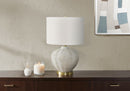 Transitional Lighting Table Lamp in Cream Resin by HouseOfZazla
