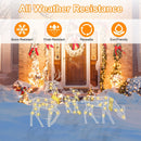 3 Sets of Reindeer Family Lighted 2D Christmas Deer Decoration Warm Yellow Light 3 Lighting Modes Buck Doe Fawn Indoor Outdoor Christmas Decoration