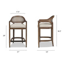 Americana - Mid-Century Modern Cane Back Counter Stool by HouseOfZazla