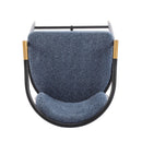26" H Upholstered Counter Stool with Metal Frame (Set of 2) - Navy by HouseOfZazla