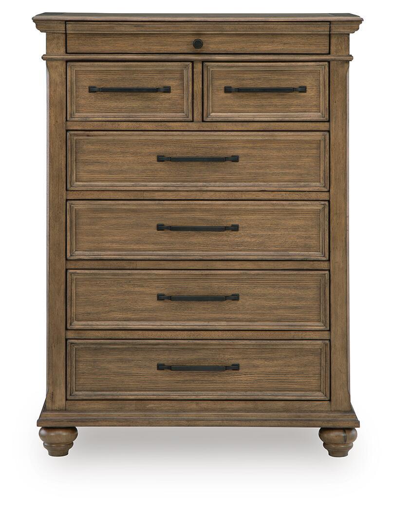 Karallin - Seven Drawer Chest - Medium Brown, photo 6 of 6