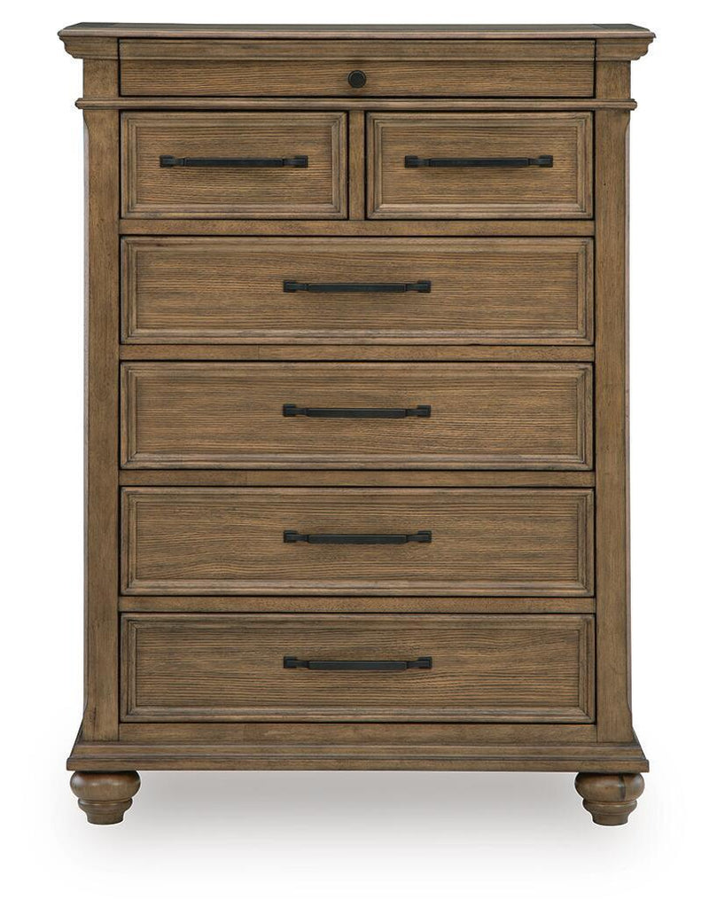 Karallin - Seven Drawer Chest - Medium Brown, photo 6 of 6