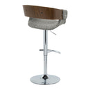Elisa - Mid Century Modern Adjustable Barstool With Swivel With Rounded T Footrest (Set of 2) by HouseOfZazla