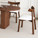 Oval Dining Table Set For 6 With 4 Chairs - Walnut by HouseOfZazla