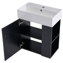 Modern Floating Bathroom Vanity With Ceramic Basin Perfect For Small Bathrooms by HouseOfZazla