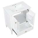 Freestanding Vanity With 1 Drawer & 2 Soft Close Doors With Door Mounted Storage by HouseOfZazla